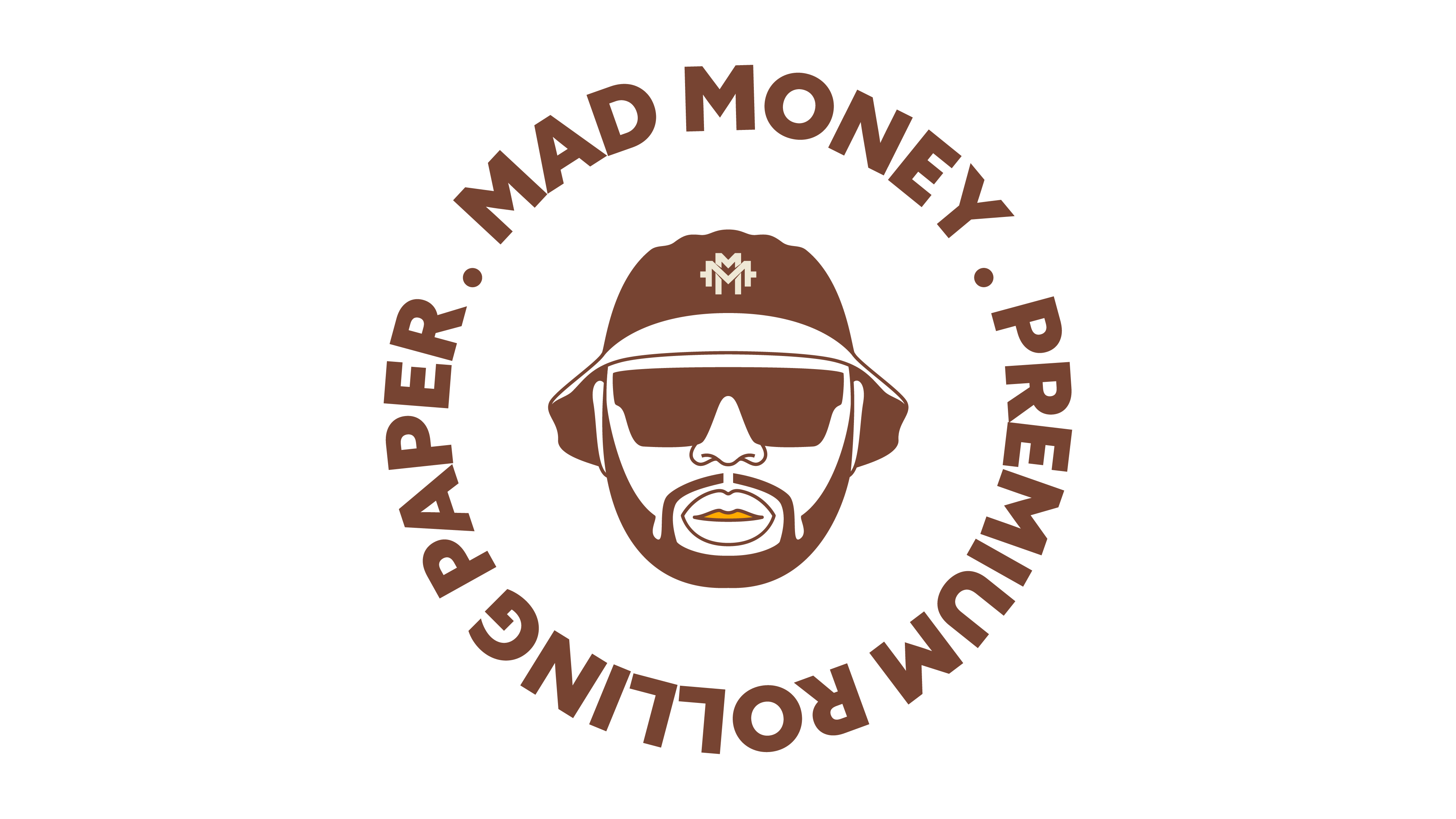 MadMoney circular premium rolling paper badge